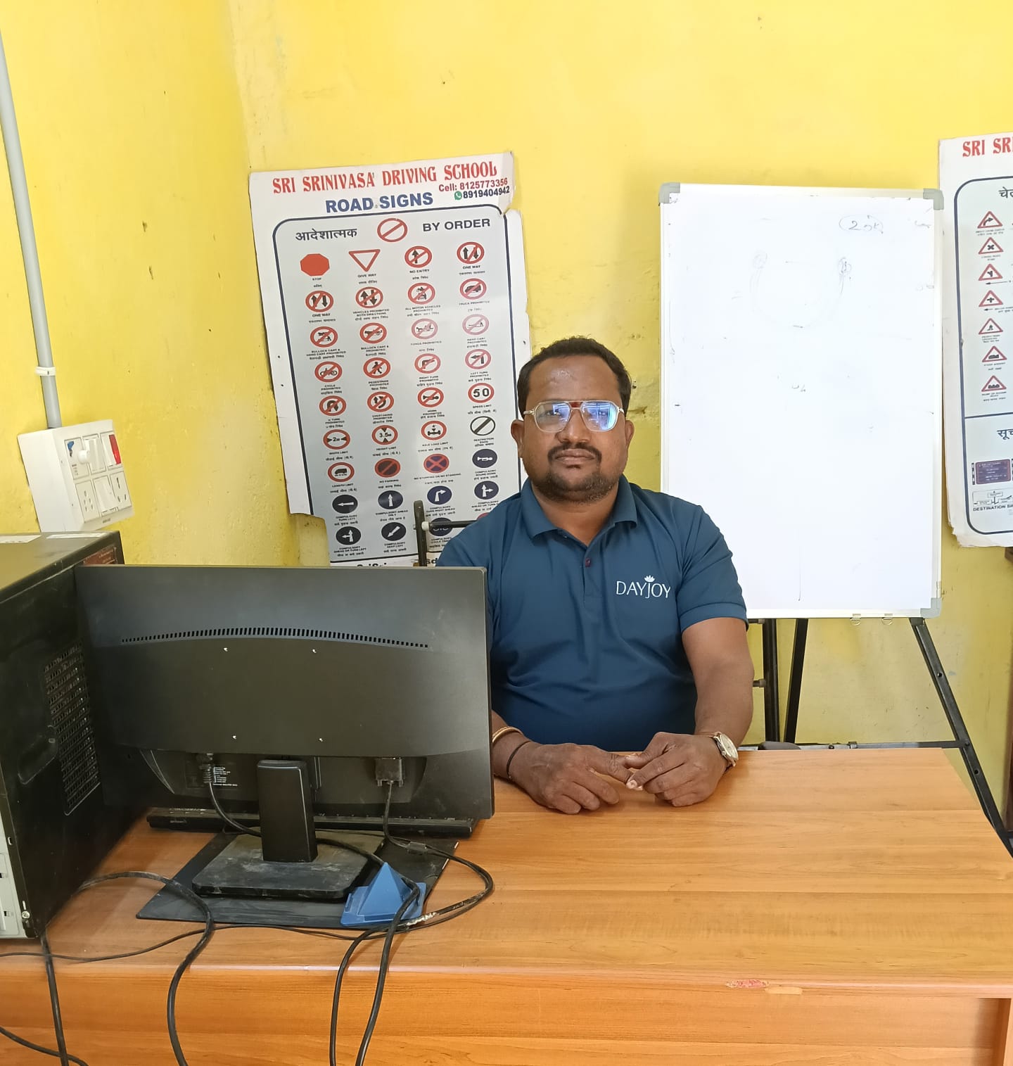 Classroom training session at Sri Srinivasa Driving School
